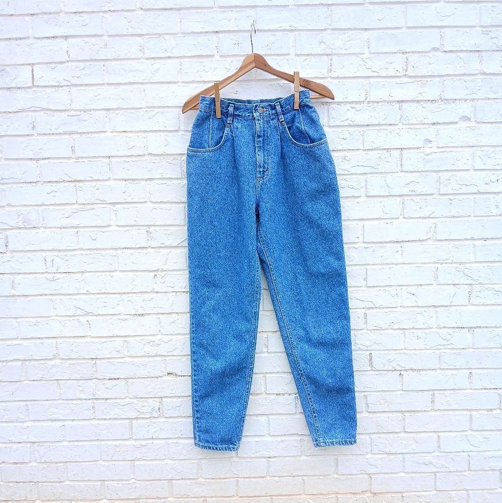 Vintage L.L. Bean Highrise Mom Jeans Pleated Barrel